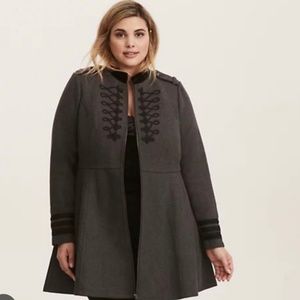Torrid Grey and Black Coat
